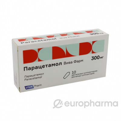 Парацетамол Вива Фарм 300 мг № 10 суппозит. ректал.