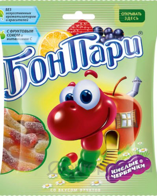 Nestle мармелад БонПари кислые червячки 75 г