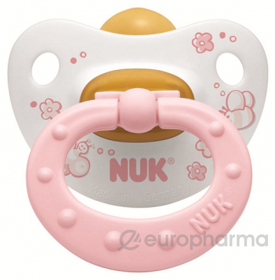 Nuk пустышка Baby&Rose Classik для детей от 6 до18 месяцев латексная розовая