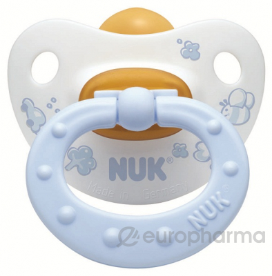 Nuk пустышка Baby&Blue Klassik для детей от 6 до18 месяцев латексная голубая