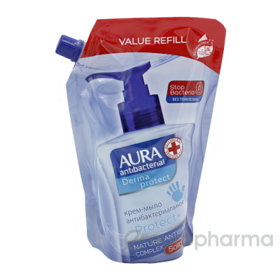 Aura крем-мыло антибактериальное Derma Protect 500 мл