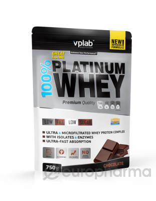 VPLab 100% Платинум Whey шоколад 750 г