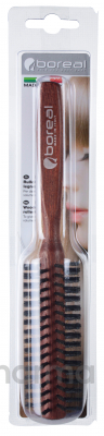 Boreal роликовая расческа для волос medium деревянная ручка усиленная щетина