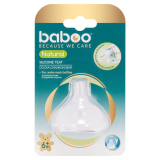 Baboo соска Natural для бутылочек  с широким горлышком с 6 месяцев силиконовая