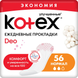Kotex прокладки Deo Normal ежедневные № 56 шт