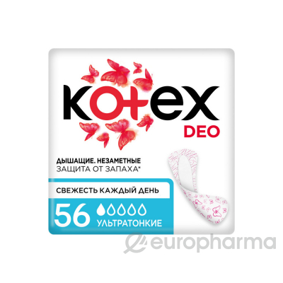 Kotex прокладки Deo Super тонкие ежедневные № 56 шт
