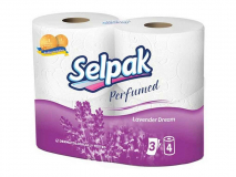 Selpak бумага туалетная Perfumed с ароматом Лаванда  4 рулон
