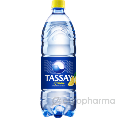 Tassay вода газированная 1,0 л лимон