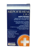 Меропенем пор д/пригот-я р-ра д/инъекций 0,5 г № 1 флак