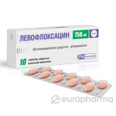 Левофлоксацин 750 мг № 10 табл