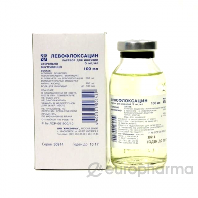 Левофлоксацин 5 мг/мл 100 мл раствор для инфузий