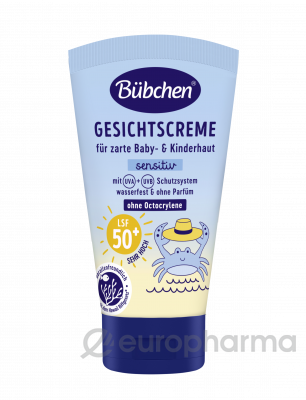 Buebchen солнцезащитное крем для младенцев с чувств кожей,фактор защиты 50+ 50 мл