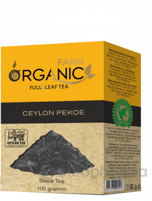 Organic Farm цейлонский пекое крупнолистовой черный чай 100 г