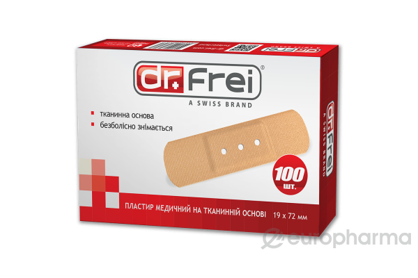 Dr.Frei медицинский пластырь на тканевой основе  №100 (19mm х 72mm)
