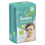 Подгузники Pampers Active Baby–Dry, Вес 11–16 кг, Размер 5, 16 шт.