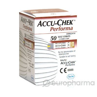 Тест-полоски Accu-Chek Performa (для определения глюкозы в крови) №50