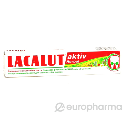 Lacalut зубная паста aktiv herbal 75 мл