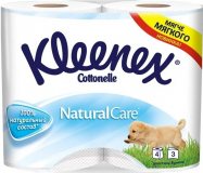 Kleenex туалетная бумага 3-х сл ВТ Natural Care 4х10