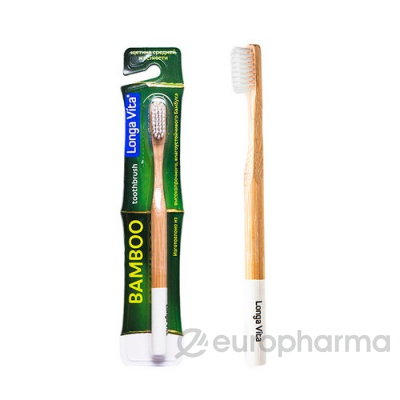 Лонга Вита щетка зубная бамбуковая для взрослых flosser