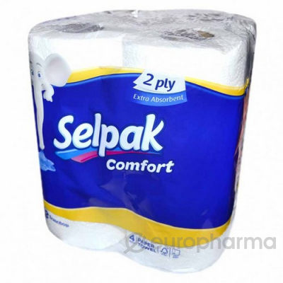 Selpak полотенца бумажные Comfort 4 рулона