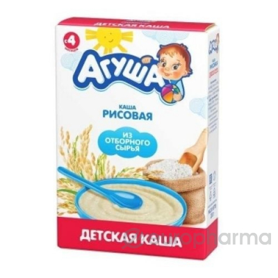 Агуша каша рисовая сухая без молока 1% 200 гр