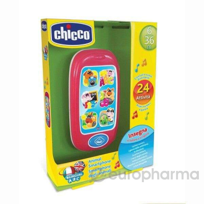 Chicco игрушка говорящий смартфон ABC русский английский 6 м+ пластик 00007853000180