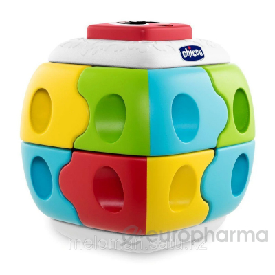 Chicco игрушка развивающая конструктор 2 в 1 куб 18 м+ пластик 00010061000000