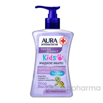 Aura Крем-мыло антибактериальное KIDS флакон/дозатор 250 мл