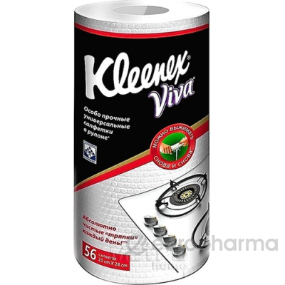 Kleenex салфетки Viva особо прочные универсальные в рулоне 21 см х 28 см №56