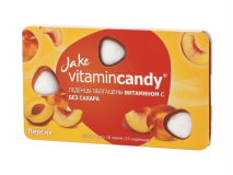 Jake леденцы с витамином С 216 г № 12 шт персик