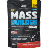 VPLab спортивное питание Mass Builder гейнер со вкусом клубничного йогурта пакет 1,2 кг