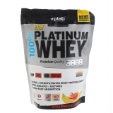 VPLab сывороточный протеин 100% Platinum Whey вкус клубника-банан пакет 750 г