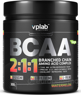 VPLab аминокислотный комплекс BCAA 2:1:1 банка 300 г арбуз