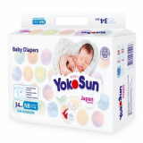 YokoSun подгузники NB для детей 2-5 кг п/эт пакет № 34 шт