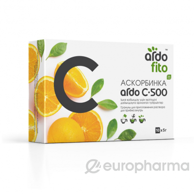 Аскорбинка ARDO FITO С 500 мг № 10 пакетики апельсин