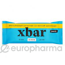 VASCO протеиновый батончик xbar шоколад 60 гр