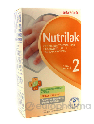 Nutrilak смесь 2 молочная для детей с 6 месяцев 350 г