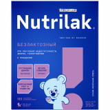 Nutrilak смесь Premium Безлактозный для детей с 0 месяцев 350 г