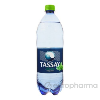 Tassay вода газированная пластик 1,0 л мята