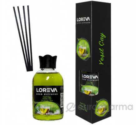 Loreva жидкий диффузор стекло и картонная коробка 110 мл № 30 шт зеленый чай