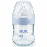 Nuk Бутылка стекло Nature Sense соска 1рS силиконовая 120 мл белая