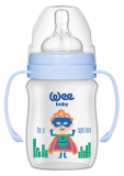 WeeBaby бутылочка для кормления с широким горлышком и ручками Classic Plus соска № 1 150 мл № 144 шт