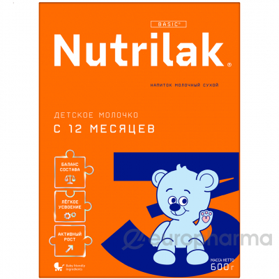 Nutrilak напиток молочный сухой 3 картон 600 г № 6 шт