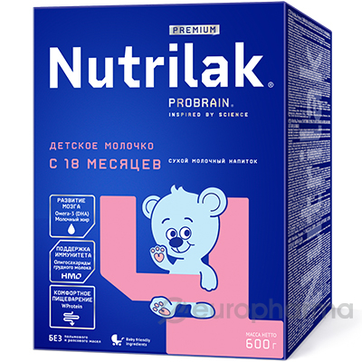 Nutrilak напиток молочный сухой Premium 4 картон 600 г № 6 шт