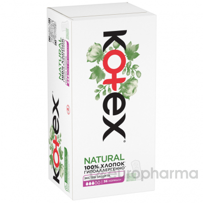 Kotex прокладки ежедневные Liners Extra Protect Normal+ ORG 36*16