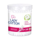 Lady Cotton ватные палочки в круг банке № 100 шт