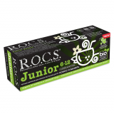 Rocs черная зубная паста для детей Jinior BLACK кокос и ваниль 74 гр