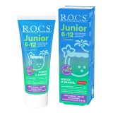 Rocs черная зубная паста для детей Jinior BLACK кокос и ваниль 74 гр