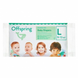 Offspring подгузники, Travel pack, L 9-13 кг. 3 шт. 3 расцветки