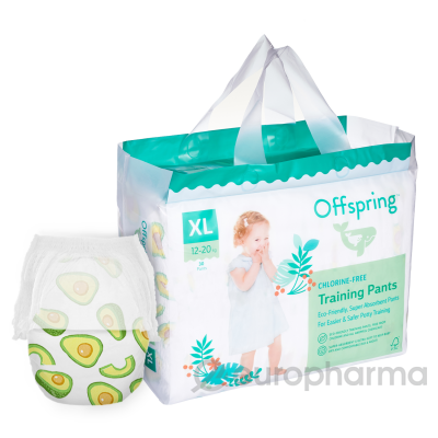 Offspring трусики-подгузники, XL 12-20 кг. 30 шт. расцветка Авокадо